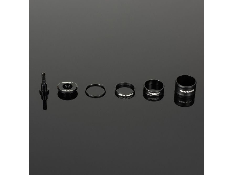 Sada podložek a víčka představce Renthal (černá)