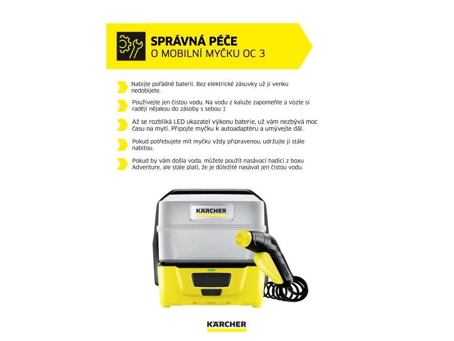 Mobilní tlaková myčka Kärcher OC 3 BIKE BOX