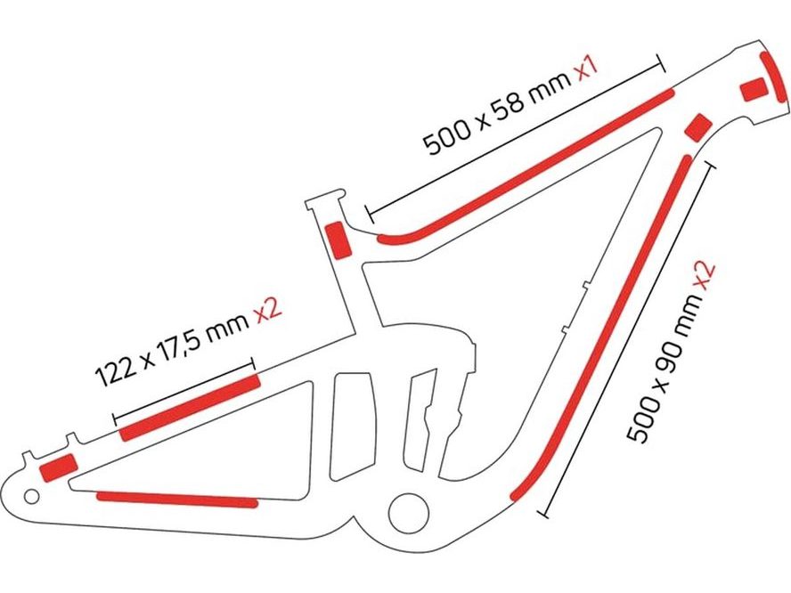 Zefal polep rámu Skin Armor XL sada matná