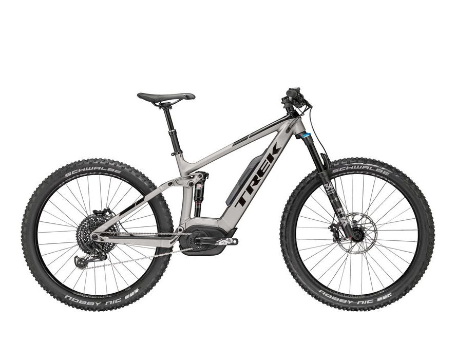 Trek Powerfly 9 FS Plus 2018 (stříbrošedá)