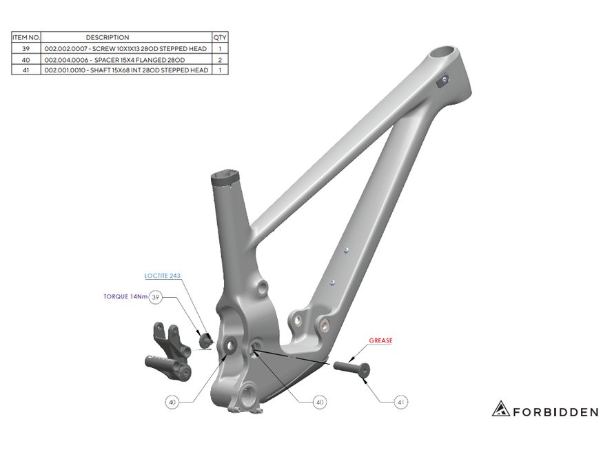 Šroub Forbidden 002.002.0007