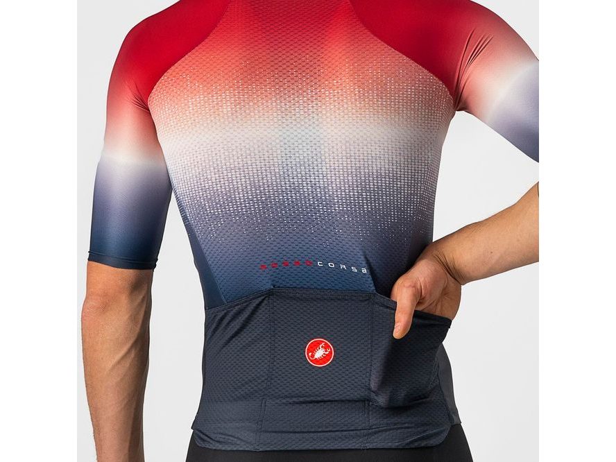 Dres Castelli Aero Race 6.0 (savile blue/pro red)