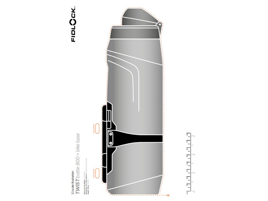 Lahev Fidlock Twist set 800ml (černá)