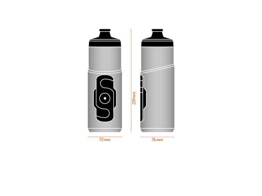 Lahev Fidlock Twist 600ml bez zámku (kouřová)