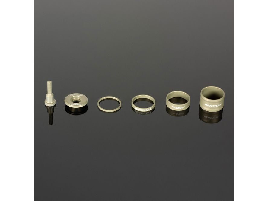 Sada podložek a víčka představce Renthal (AluGold)