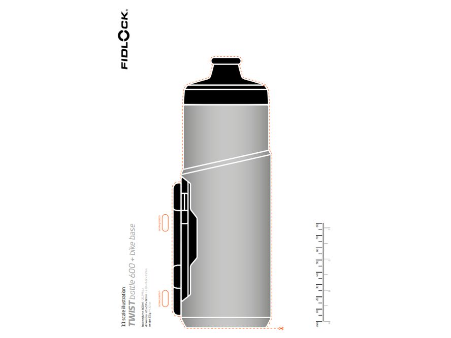 Lahev Fidlock Twist set 600ml (černá)
