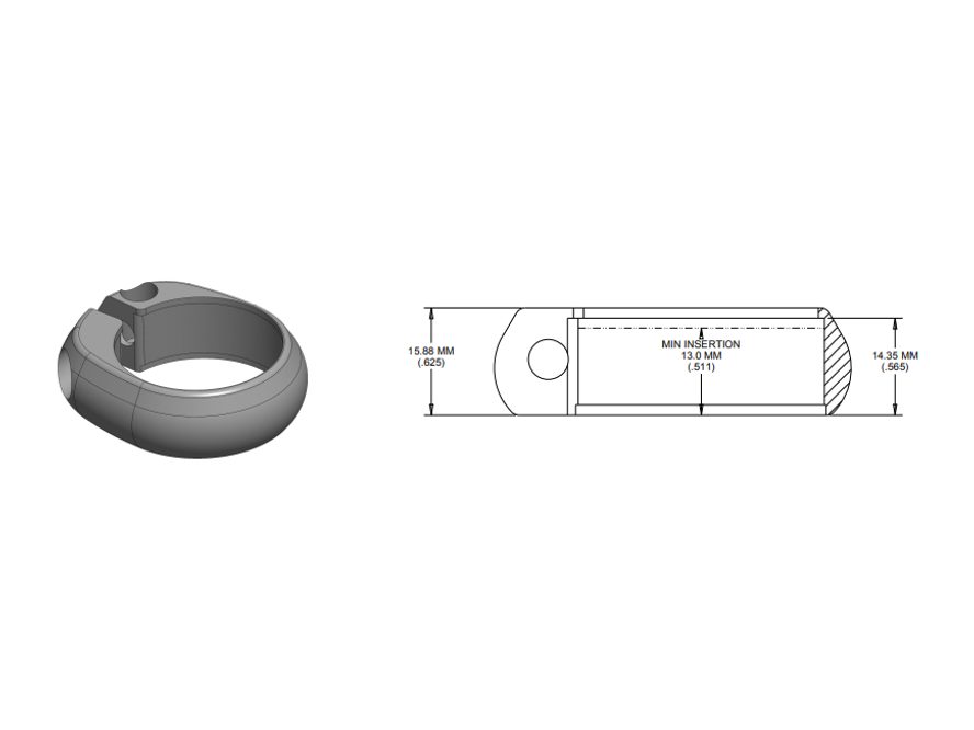 Podsedlová objímka Chris King (stříbrná)