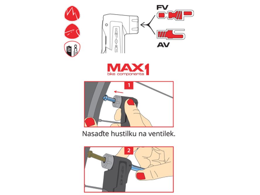 Náhradní chytrá hlava MAX1 pro nožní hustilku bez hadice