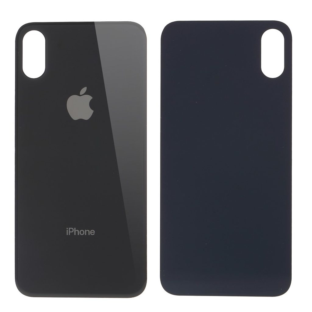Apple iPhone X zadní skleněný kryt baterie černý s větším otvorem pro  kameru - iPhone X - iPhone, Apple, Spare parts - Váš dodavatel dílu pro  smartphony
