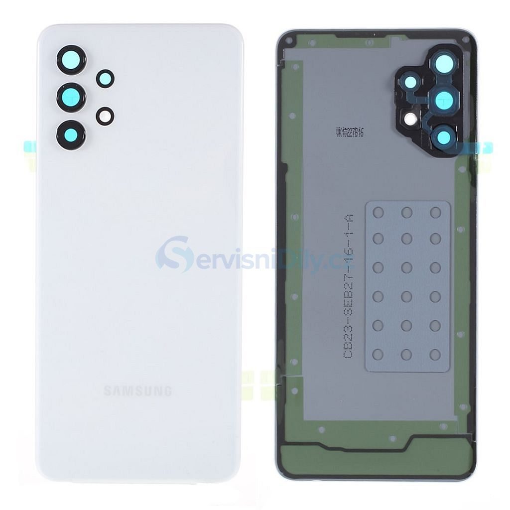 Samsung Galaxy A32 4G A325 zadní kryt baterie bílý včetně krytky čočky  fotoaparátu - A32 4G (SM-A325) - Galaxy A, Samsung, Servisní díly - Váš  dodavatel dílu pro smartphony