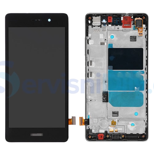 Huawei P8 Lite LCD and touch screen digitizer with frame Black - P8 Lite -  P, Huawei, Spare parts - Váš dodavatel dílu pro smartphony