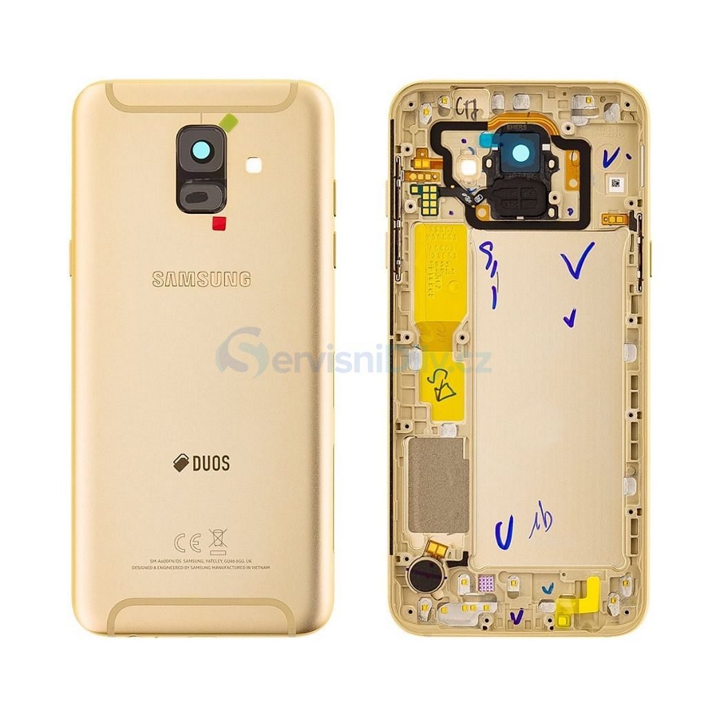 Samsung Galaxy A6 2018 kryt batérie zlatý A600F (Service Pack) - A6 2018  (SM-A600) - Galaxy A, Samsung, Servisné diely - Váš dodavatel dílu pro  smartphony