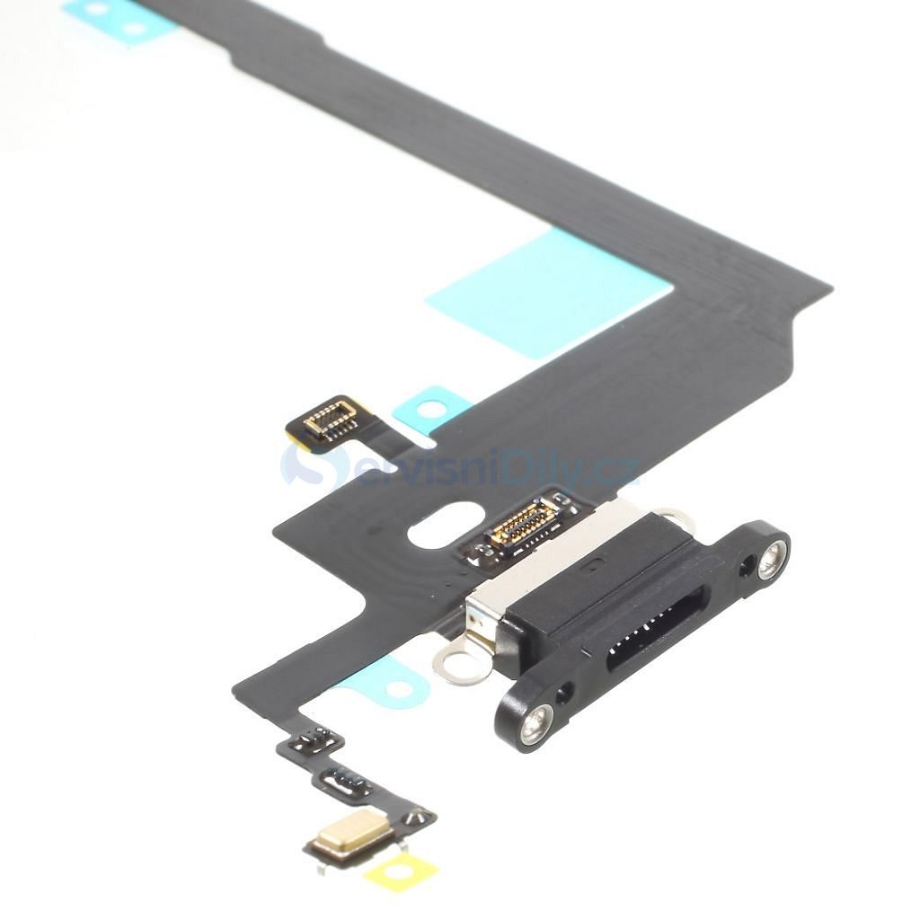Apple iPhone X nabíjecí konektor flex mikrofon lightning dock port černý  OEM - iPhone X - iPhone, Apple, Servisní díly - Váš dodavatel dílu pro  smartphony