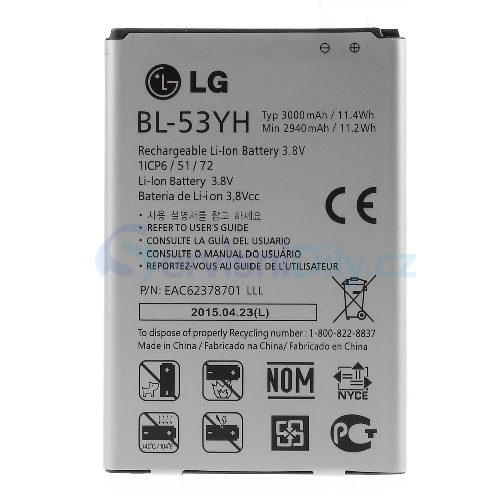 formal Ahead House LG G3 Baterie BL-53YH D850 D855 LS990 - G3 - G, LG, Spare parts - Váš  dodavatel dílu pro smartphony