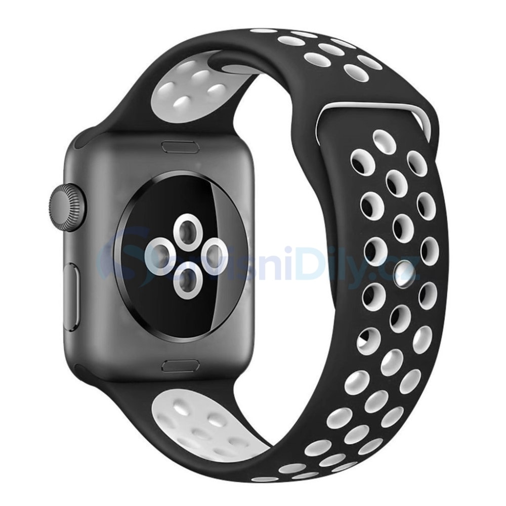 Apple Watch 42mm 44MM silikonový řemínek sportovní černo - bílý - Apple  Watch - Řemínky pro Smart Watch, Příslušenství - Váš dodavatel dílu pro  smartphony