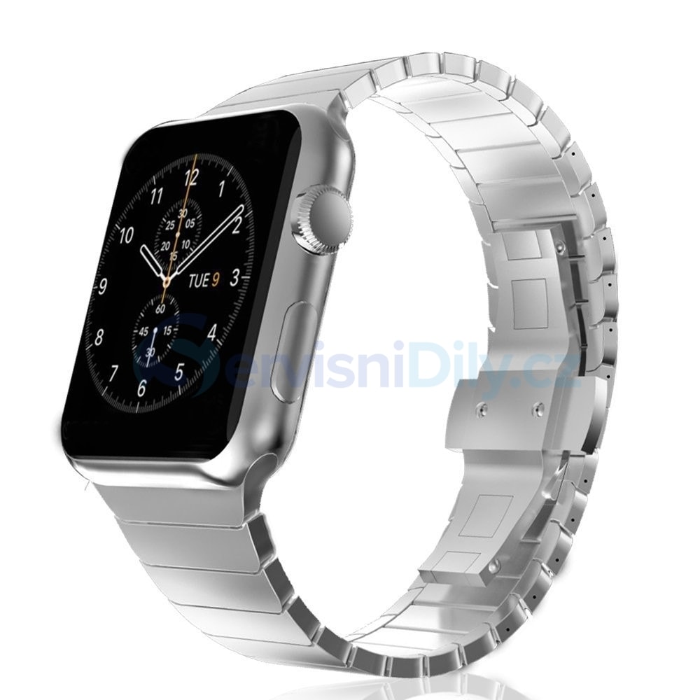 Řemínek kovový článkový tah stříbrný pro Apple Watch 42mm 44MM - Apple Watch  - Řemínky pro Smart Watch, Příslušenství - Váš dodavatel dílu pro smartphony