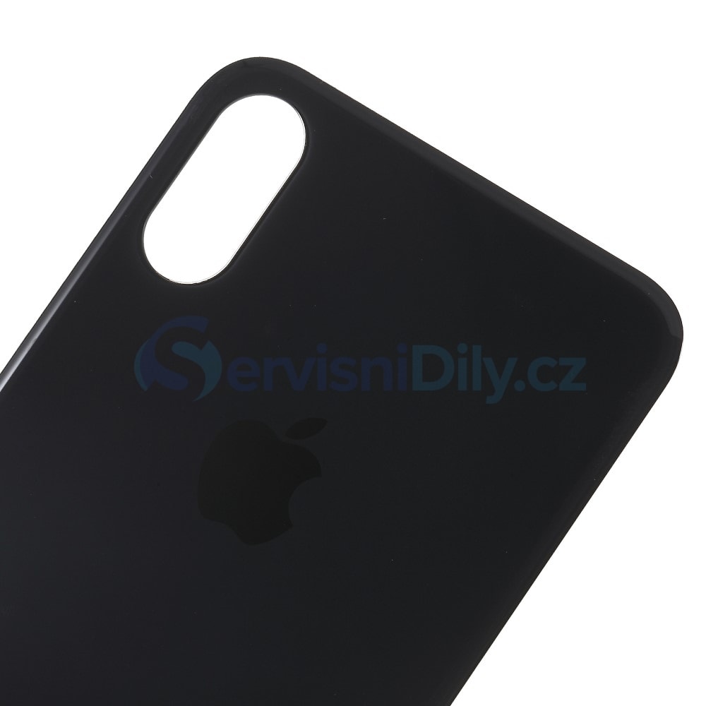 Apple iPhone XS battery housing glass cover (Enlarged Camera Lens Hole)  Black - iPhone XS - iPhone, Apple, Spare parts - Spare parts for everyone