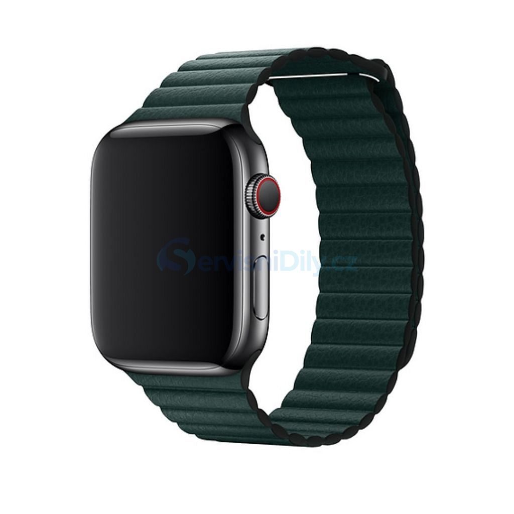 Apple Watch 42mm 44MM řemínek kožený provlékací zelený - Apple Watch -  Smart Watch Straps, Accessories - Spare parts for everyone