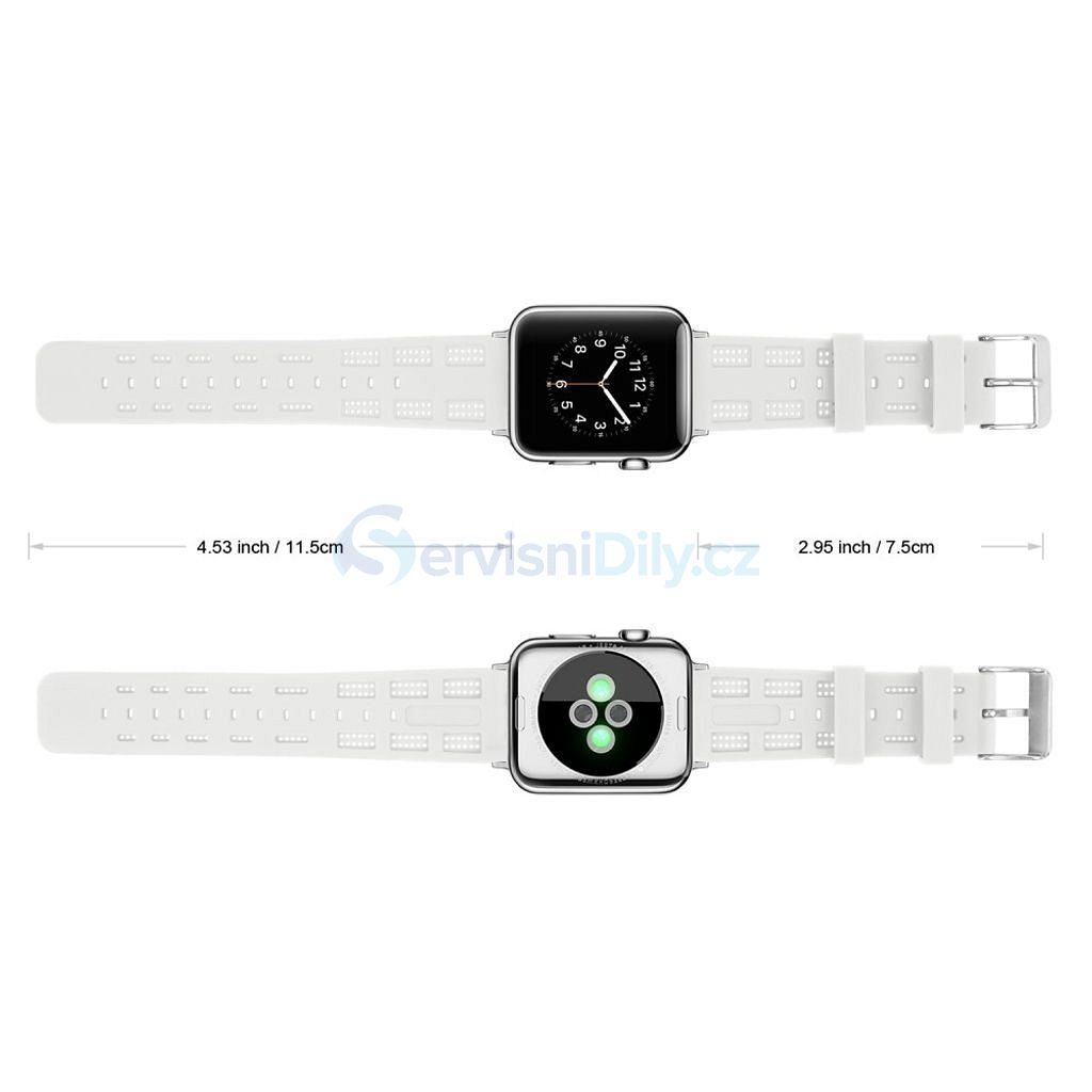 Apple Watch 42mm 44MM silikonový řemínek bílý - Apple Watch - Smart Watch  Straps, Accessories - Spare parts for everyone