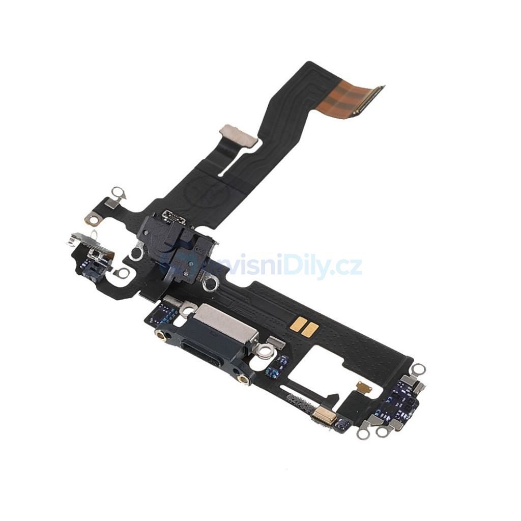 Nabíjecí konektor port nabíjení iPhone 12 černý OEM flex - iPhone 12 ...