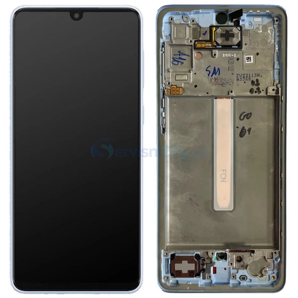 Samsung Galaxy A33 5G LCD displej dotykové sklo včetně rámečku A336  (Service Pack) modrý - A33 5G (A336) - Galaxy A, Samsung, Servisní díly -  Váš dodavatel dílu pro smartphony