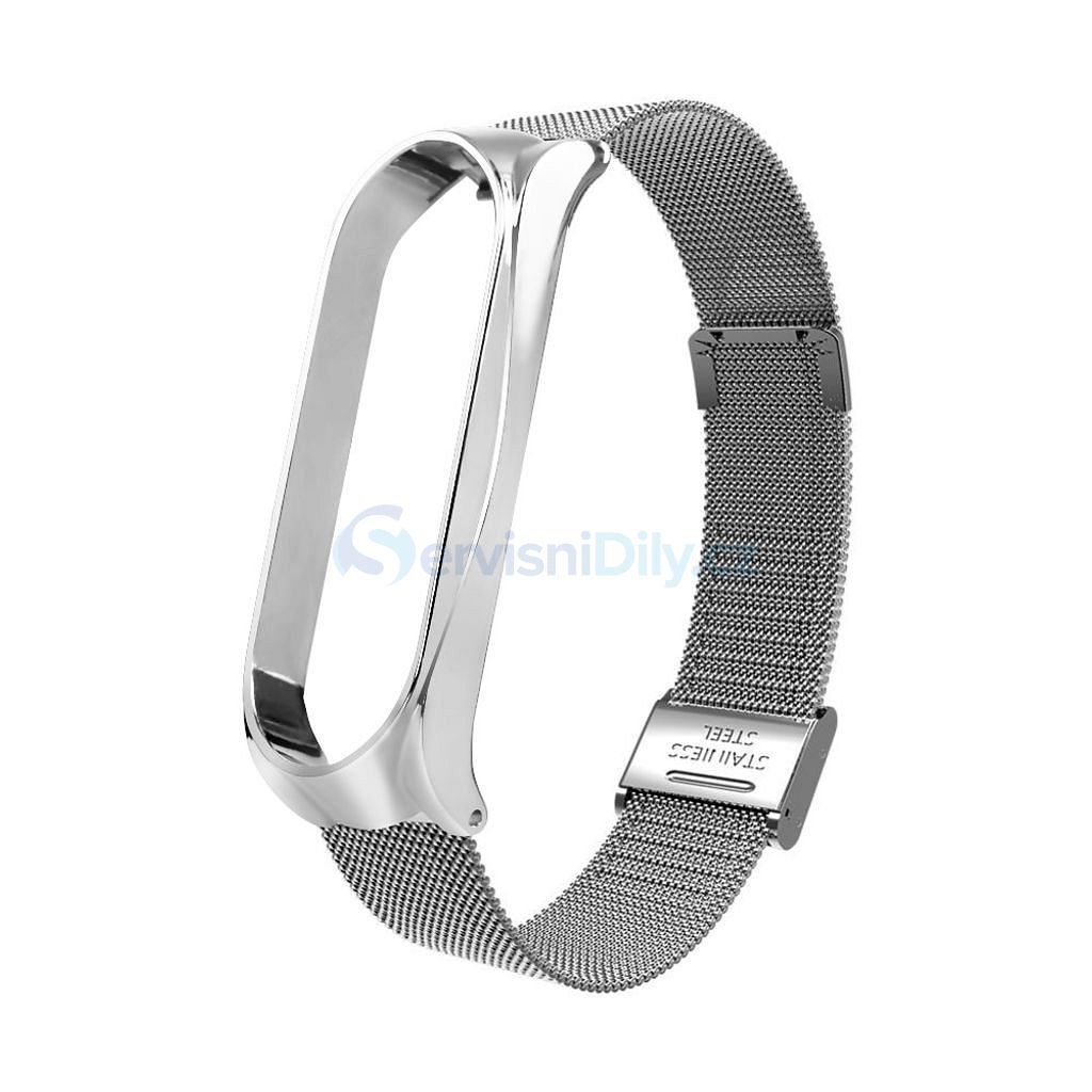 Xiaomi Mi Band 5 pásek na ruku řemínek kovový stříbrný - Xiaomi Mi Band -  Smart Watch Straps, Accessories - Váš dodavatel dílu pro smartphony