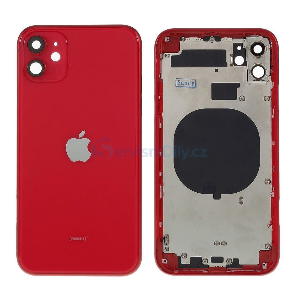 Apple iPhone 11 battery Housing cover frame Red 6.1" - iPhone 11 - iPhone,  Apple, Spare parts - Spare parts for everyone