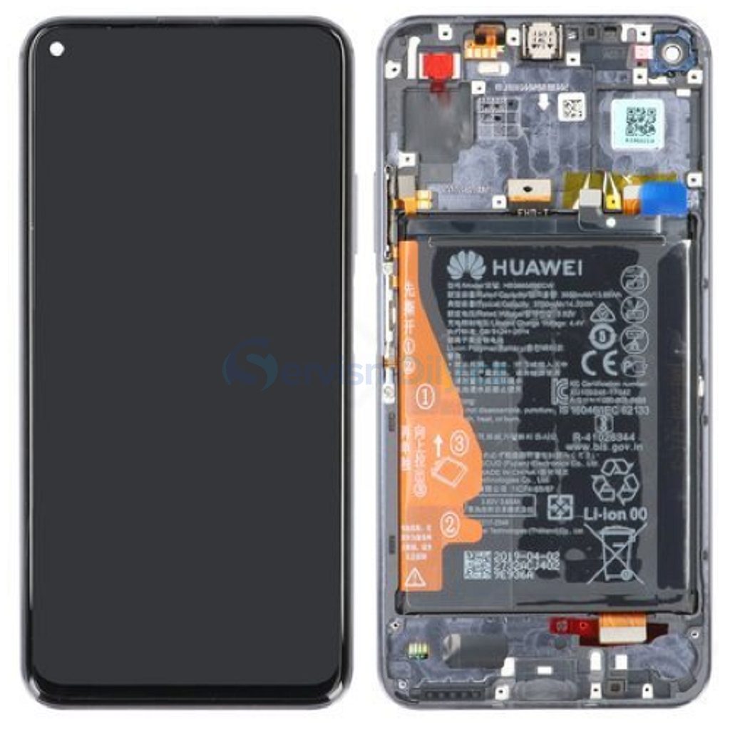 Honor 20 / Huawei Nova 5T LCD displej dotykové sklo včetně rámečku a baterie  YAL-L21 černý (Service Pack) - Řada 20 - Honor, Servisní díly - Váš  dodavatel dílu pro smartphony