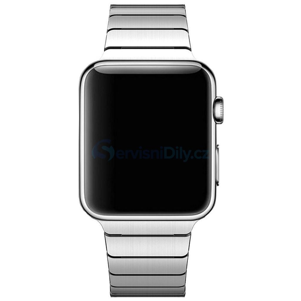 Řemínek kovový článkový tah stříbrný pro Apple Watch 42mm 44MM - Apple Watch  - Smart Watch Straps, Accessories - Spare parts for everyone