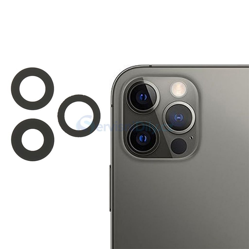 Krytka čočky kamery Apple iPhone 12 Pro Max set 3ks - iPhone 12 Pro Max -  iPhone, Apple, Servisní díly - Váš dodavatel dílu pro smartphony
