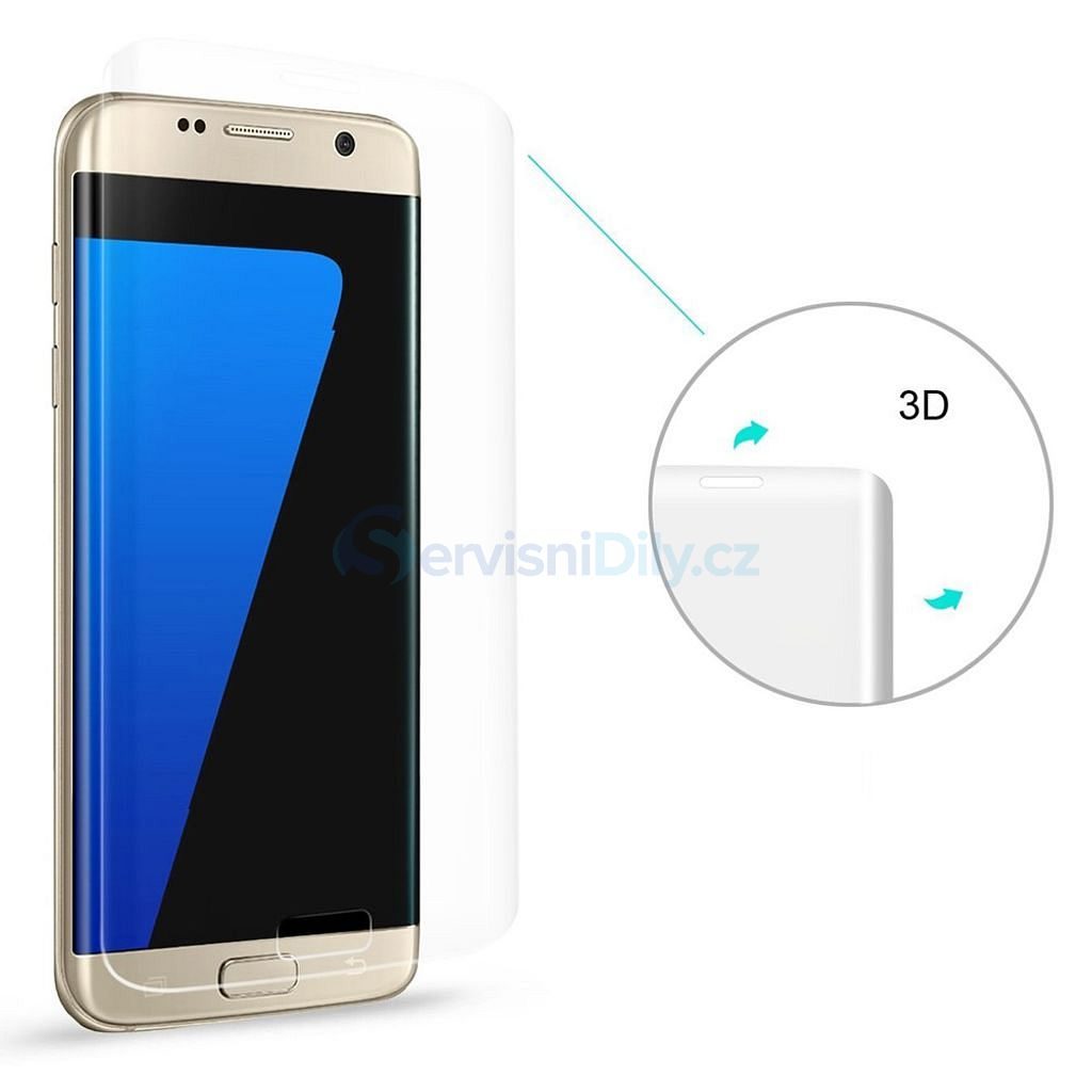 Samsung Galaxy S7 Edge 3D Ochranné tvrzené sklo G935F - Samsung - Ochranná  skla, Příslušenství - Váš dodavatel dílu pro smartphony