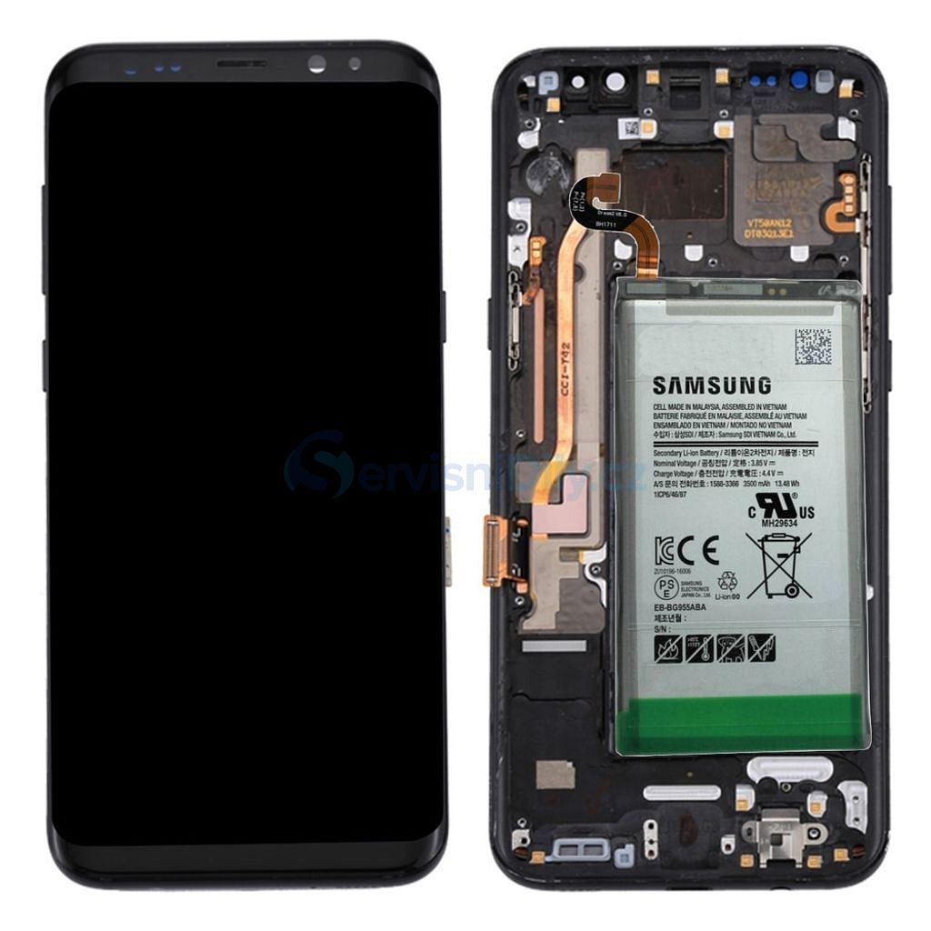 Samsung Galaxy S8 Plus G955 LCD displej dotykové sklo + baterie (Service  Pack) black - S8+ - Galaxy S, Samsung, Spare parts - Spare parts for  everyone