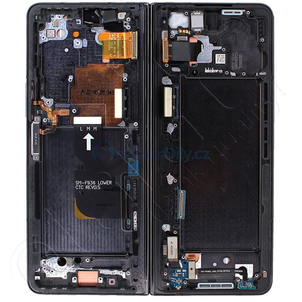 Samsung Galaxy Fold 4 5G LCD displej dotykové sklo SM-F936 (Service Pack)  vnitřní černý - Fold 4 - Galaxy Fold / Fold 2, Samsung, Spare parts - Spare  parts for everyone
