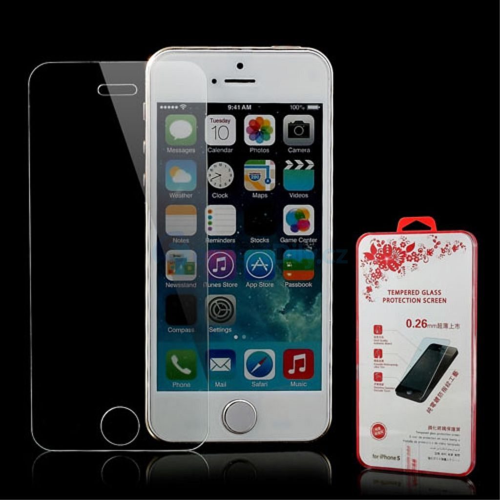 Apple iPhone 5 5S SE Ochranné tvrzené sklo na displej 2,5D 0,26mm - iPhone  - Apple, Tempered Glass, Accessories - Váš dodavatel dílu pro smartphony