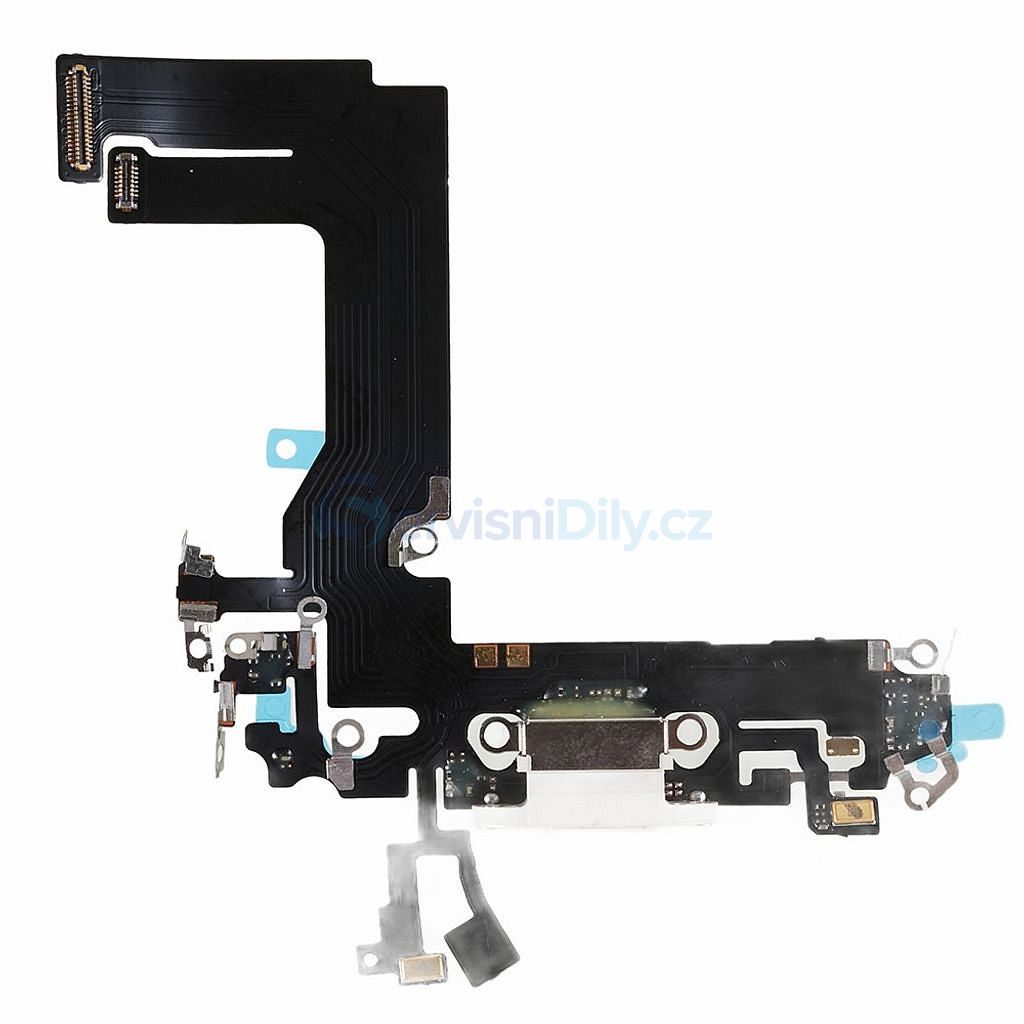 iPhone 13 mini nabíjecí port konektor flex kabel bílý - iPhone 13 mini ...