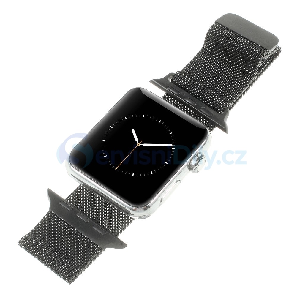 Apple Watch 38mm 40MM řemínek kovový Milanese Loop Milánský tah černý - Apple  Watch - Řemínky pro Smart Watch, Příslušenství - Váš dodavatel dílu pro  smartphony