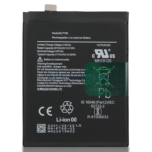 oneplus nord ac2001 battery mah