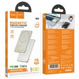Powerbanka HOCO Q26 5000 mAh, 20 W PD, MagSafe, bezdrátové nabíjení, oranžová