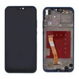 Huawei P20 Lite LCD displej dotykové sklo (včetně rámečku) modrý