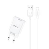 Nabíječka adaptér + lightning kabel 8 pin bílý 2.1A