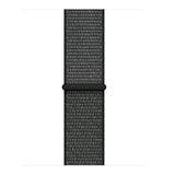 Apple Watch 42mm 44MM tkaný nylonový provlékací sportovní řemínek černý