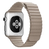 Apple Watch 42mm 44MM řemínek kožený provlékací béžový