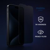 Mobilis Premium Privacy Shield Tempered Glass for iPhone 15