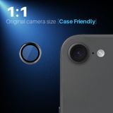NORTHJO Camera Lens Glass for iPhone 16e – Tempered Glass with Metal Ring – Black