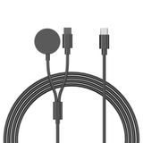 USB-C nabíjecí kabel 2v1 – Lightning + bezdrátová nabíječka pro Apple Watch (100 cm)