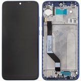Xiaomi Redmi Note 7 LCD touch screen digitizer with frame Blue (Service Pack)