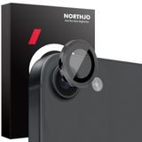 NORTHJO Camera Lens Glass for iPhone 16e – Tempered Glass with Metal Ring – Black
