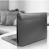 Kožený obal MacBook Pro 2016/2017/2018/2019/2020/M1 tenké pouzdro WIWU šedé