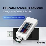KEWEISI KWS-V30 USB tester napätia, prúdu a kapacity s IPS displejom
