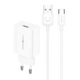 USAMS Nabíječka 18W Fast charging + USB C kabel 1m set